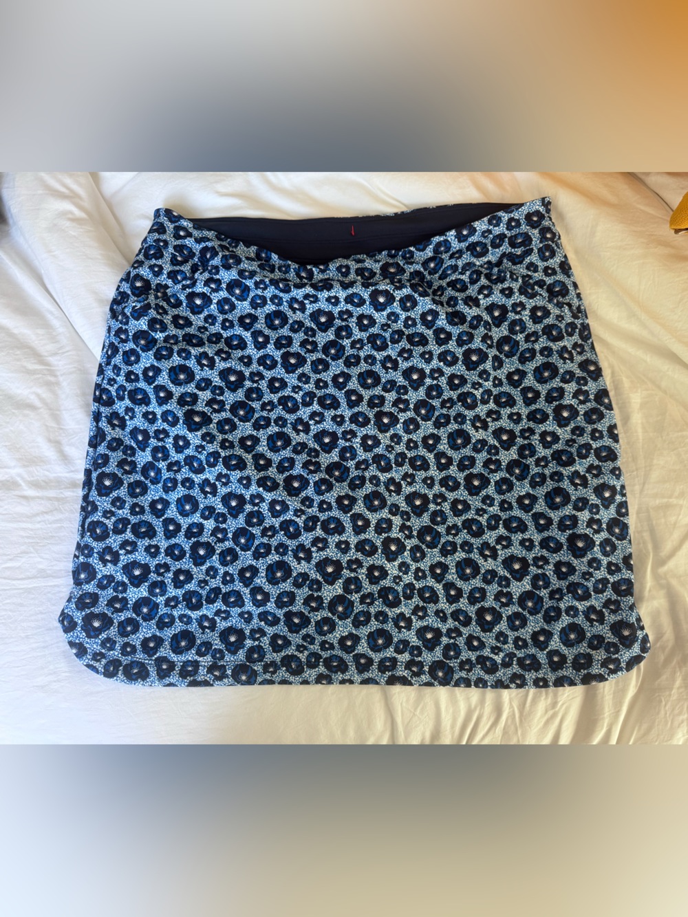 Peter Millar Navy and Light Blue Printed Mini Skirt
